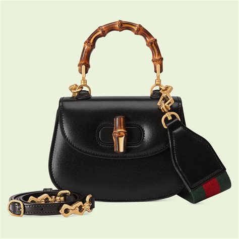 gucci miss bamboo leather bucket bag|Gucci bamboo 1947 mini handle bag.